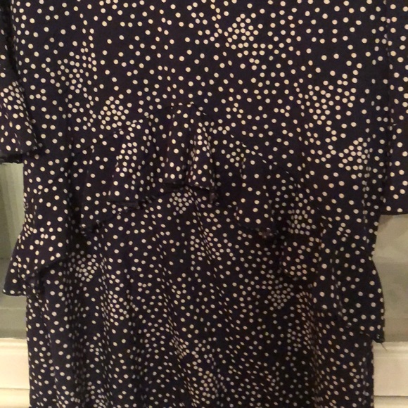 Ruffled navy polka dotted dress from amazon. - Picture 2 of 3